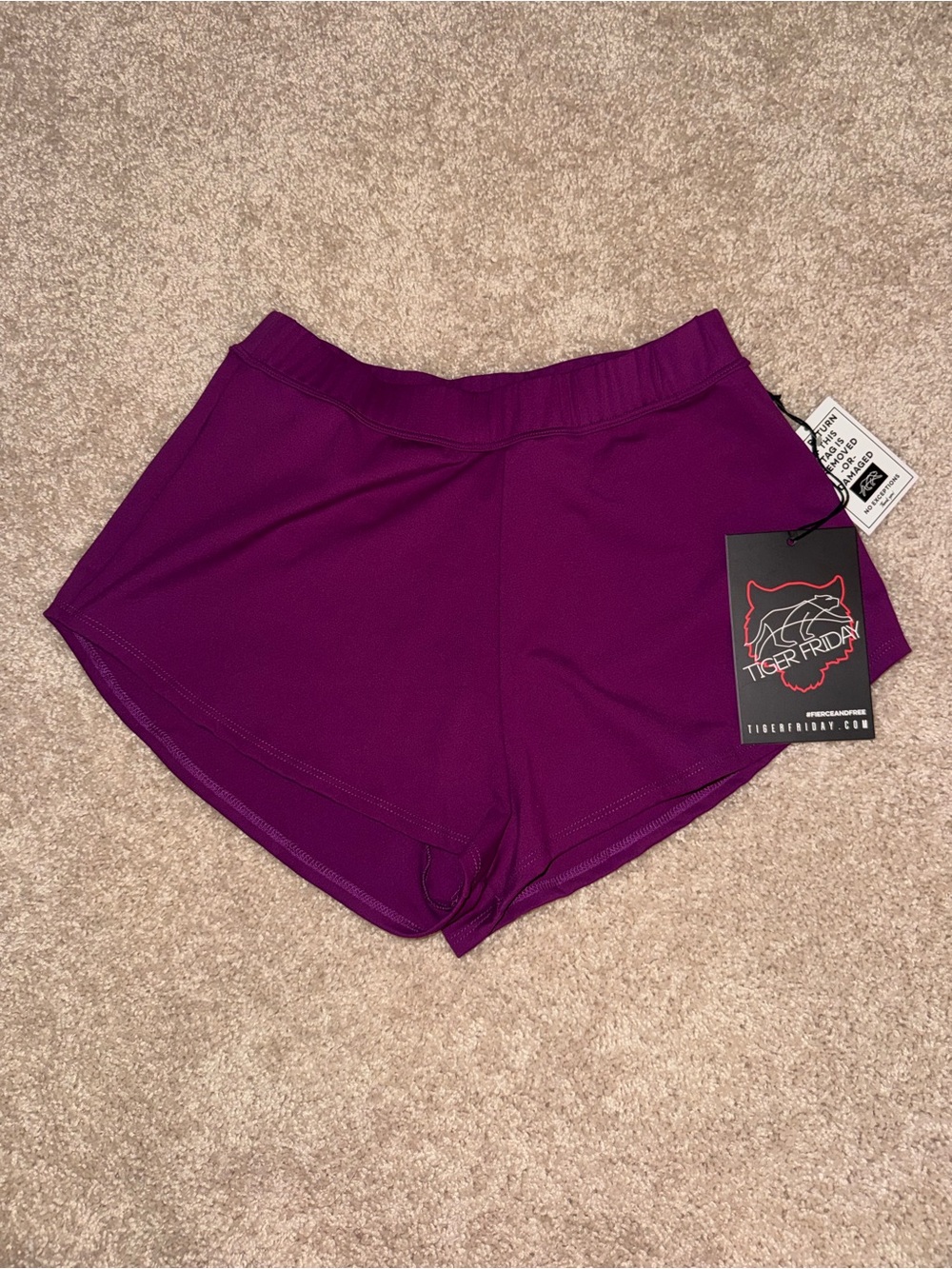 Tiger Friday Women's Purple Athletic Shorts - Essential Performance Briefs